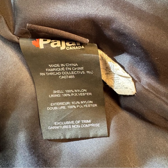 Pajar Canada goose black down fur hood women’s winter long parka jacket Sz S - Picture 8 of 10